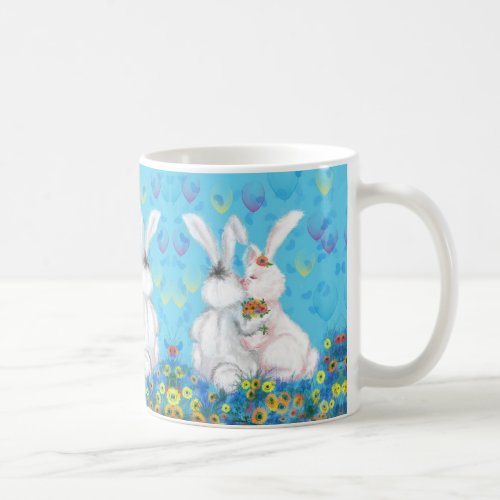 Cute Love Mug Kiss Bunny Hug _ Kiss