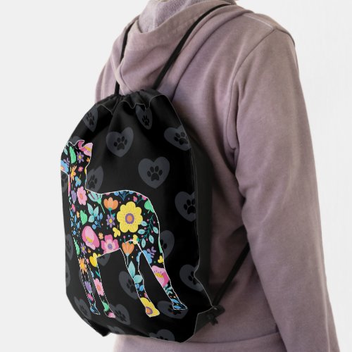 Cute Love My Boston Terrier floral design Backpack