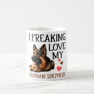 Cute Love My German Shepherd Dog Coffee Mug