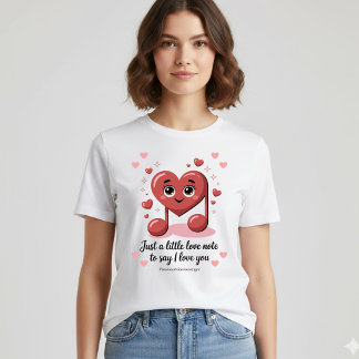 Cute Love Note Music Heart I Love You T-Shirt Tri-Blend Shirt