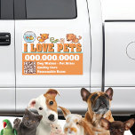 Cute Love Pets Sitting Animal Care Dog Walking Car Magnet<br><div class="desc">Let your business stand out with this cute and adorable I Love Pets car magnet. Perfect for Pet Sitters, Dog Walkers, and Veterinarian Animal Care. Features a fish, cat, iguana, hamster and dog to represent some of the small animals that you care about. Modern and unique design to help catch...</div>