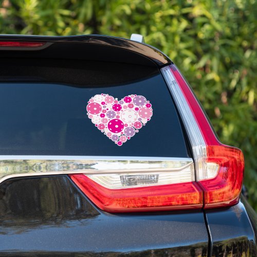 Cute Love pickleball car sticker