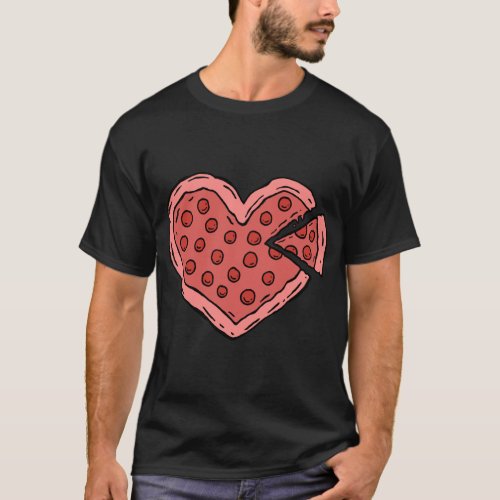Cute Love Pizza Valentines Day T_Shirt