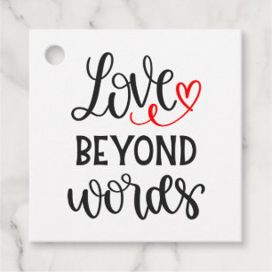 Cute Love Quote Black White Wedding Bridal Shower Favor Tags