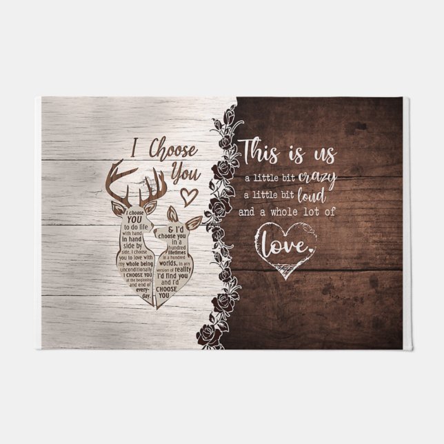 Cute Love Quotes Mat, This Is Us Doormat (Front)