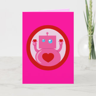 Cute Love Robot Holiday Card