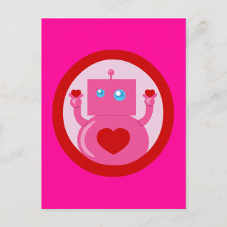 Cute Love Robot Postcard