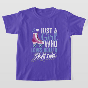 cute love roller skating lovers girls T-Shirt
