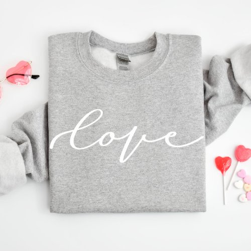 Cute Love Script Valentines Day Sweatshirt