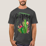 Cute Love State Of Arizona Blooming Cactus Flowers T-Shirt