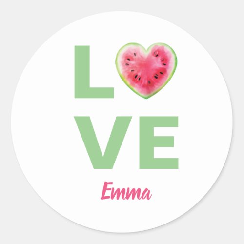 Cute LOVE Summer round sticker