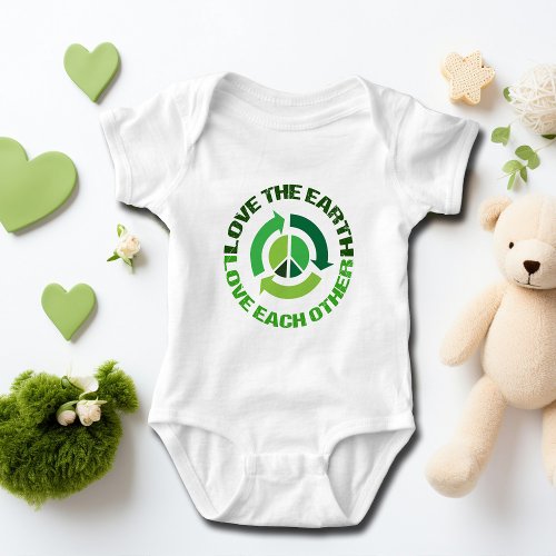 Cute Love The Earth Environmental Activist Baby Bodysuit