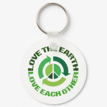 Cute Love The Earth Environmental Activist Keychain