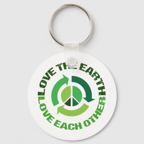 Cute Love The Earth Environmental Activist Keychain