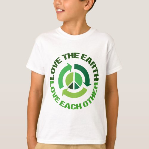 Cute Love The Earth Environmental Activist Kids T_Shirt
