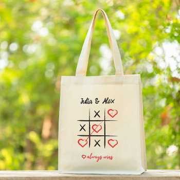 Cute Love Tic-tac-toe Tote Bag Gift by EnjoyDesigning at Zazzle