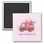 Cute Love Truck Carrying Valentine Goodies Magnet