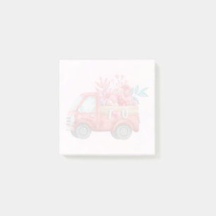 Cute Love Truck with Heart Cargo Watercolor Post-it Notes