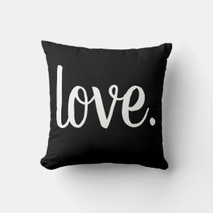 cute LOVE. typography Throw Pillow