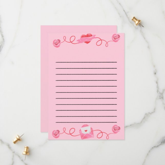 Cute Love Valentines Card (Front/Back In Situ)