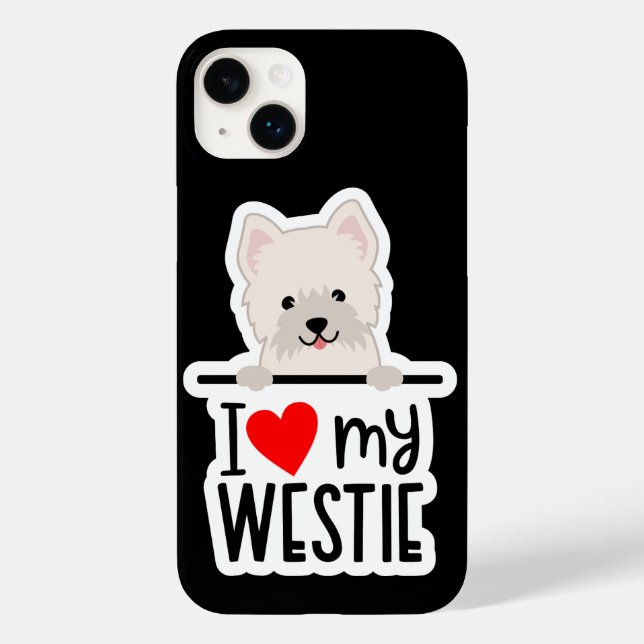 Cute Love Westie Case-Mate iPhone Case (Back)