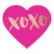 CUTE LOVE XOXO HEART modern rose gold bright pink