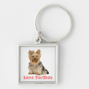 Cute Love Yorkshire Terrier Puppy Dog Key Chain