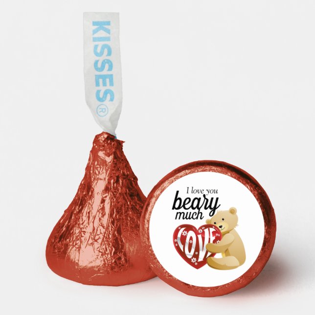Cute Love You Beary Much Valentine's Hershey®'s Kisses® (Front)