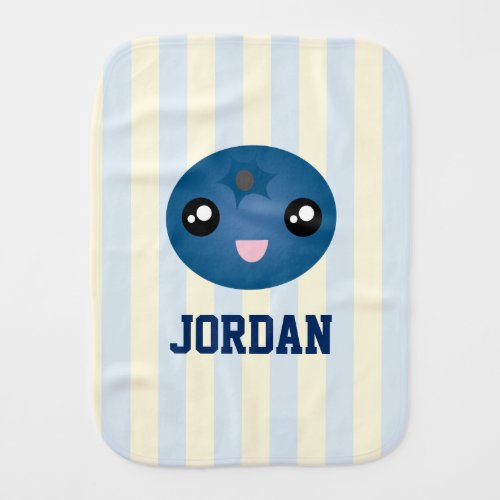 Cute Love You Berry Much Baby Boy Blueberry Burp Cloth
