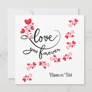 Cute Love You Forever Personalize Holiday Card