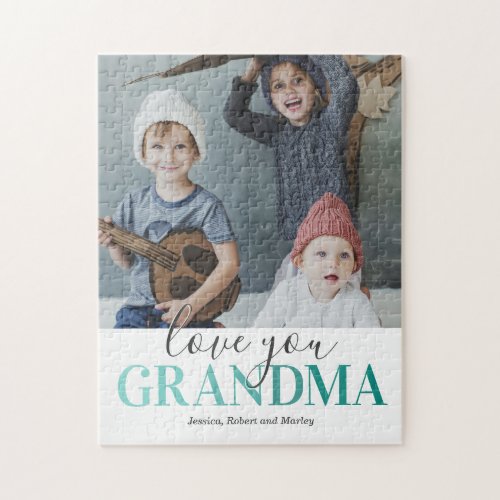 Cute Love You Grandma Photo Jigsaw Puzzle