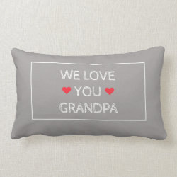 Cute Love You Grandpa Script Lumbar Pillow