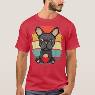 Cute Loveable French Bulldog Bull Dog Puppy Holdin T-Shirt