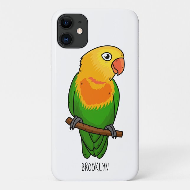 Cute lovebird cartoon parrot Case-Mate iPhone case (Back)