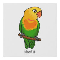Cute lovebird cartoon parrot