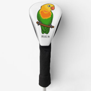 Cute lovebird cartoon parrot golf head cover
