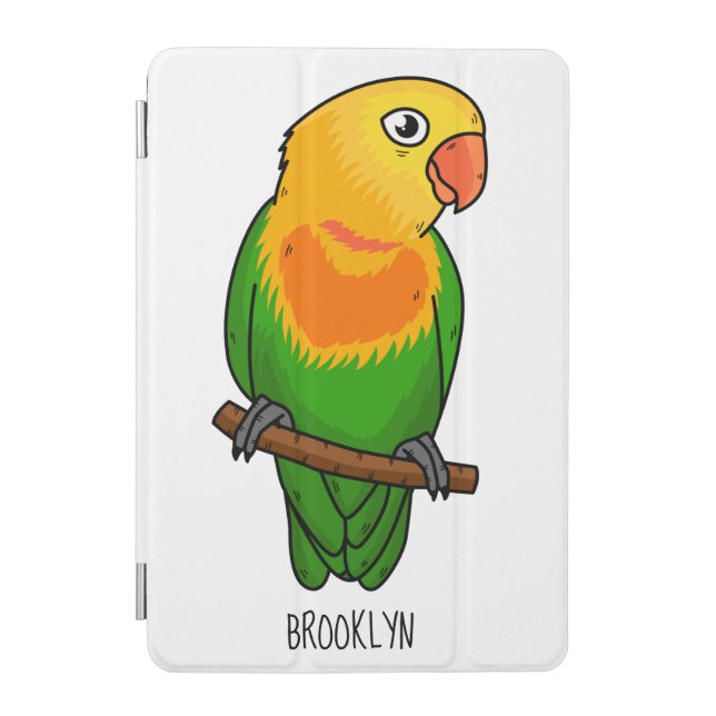 Cute lovebird cartoon parrot  iPad mini cover (Front)
