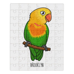Cute lovebird cartoon parrot jigsaw puzzle