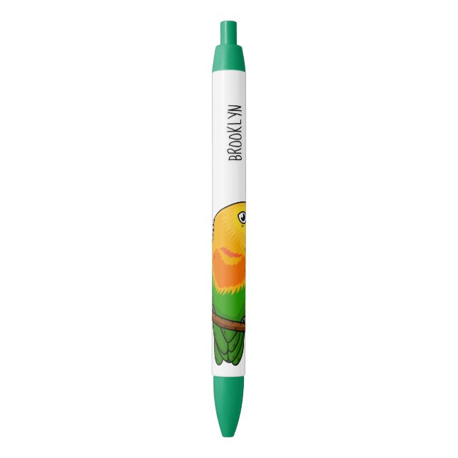 Cute lovebird cartoon parrot pen (Front Vertical)