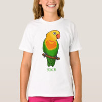 Cute lovebird cartoon parrot