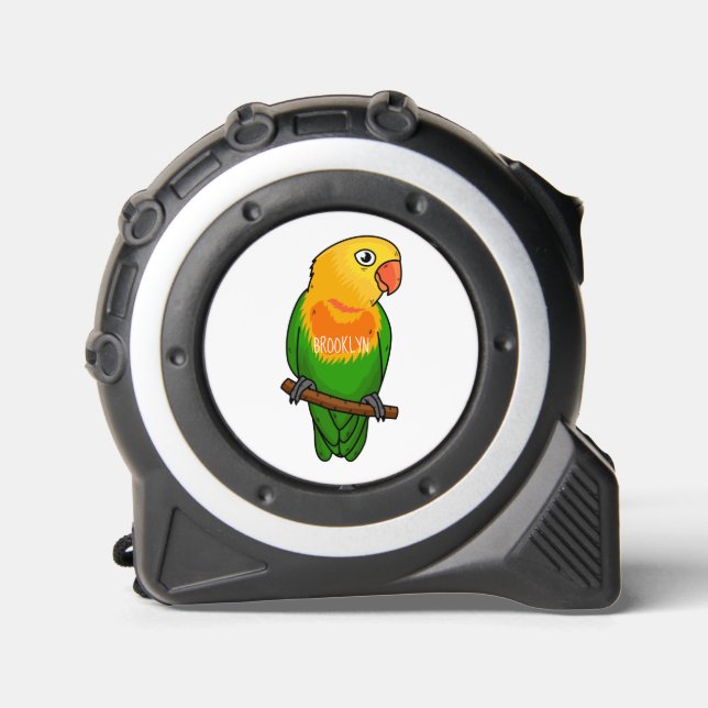 Cute lovebird cartoon parrot tape measure (Front)