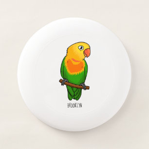 Cute lovebird cartoon parrot Wham-O frisbee