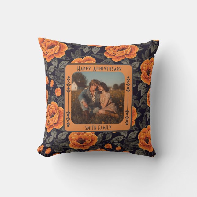 Cute Lovebird Vow Renewal Throw Pillow For Partner (Front)