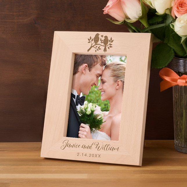 Cute Lovebirds in Tree  Engraved Frames (Creator Uploaded)