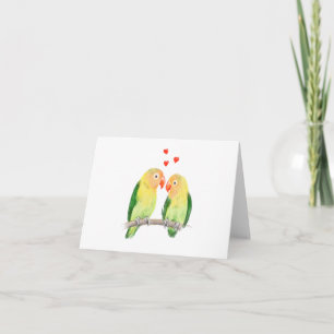 Cute lovebirds sketch card