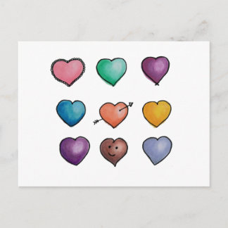 Cute Lovehearts Postcard