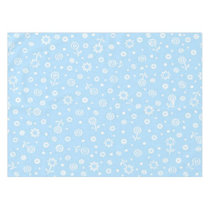 Cute Lovely Abstract White Floral Ditsy Pattern Tablecloth
