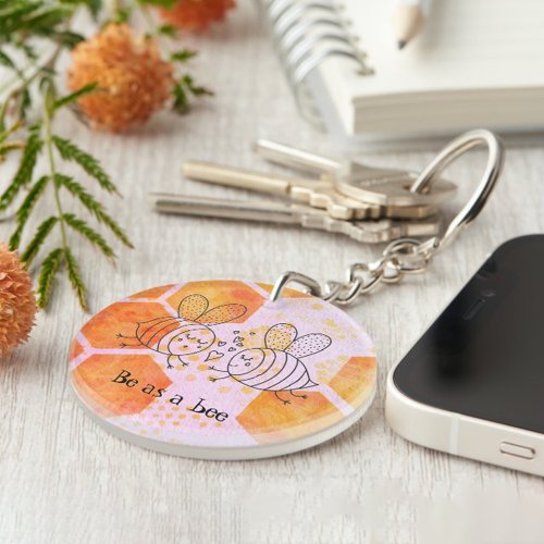 Cute lovely bee keychain Keychain