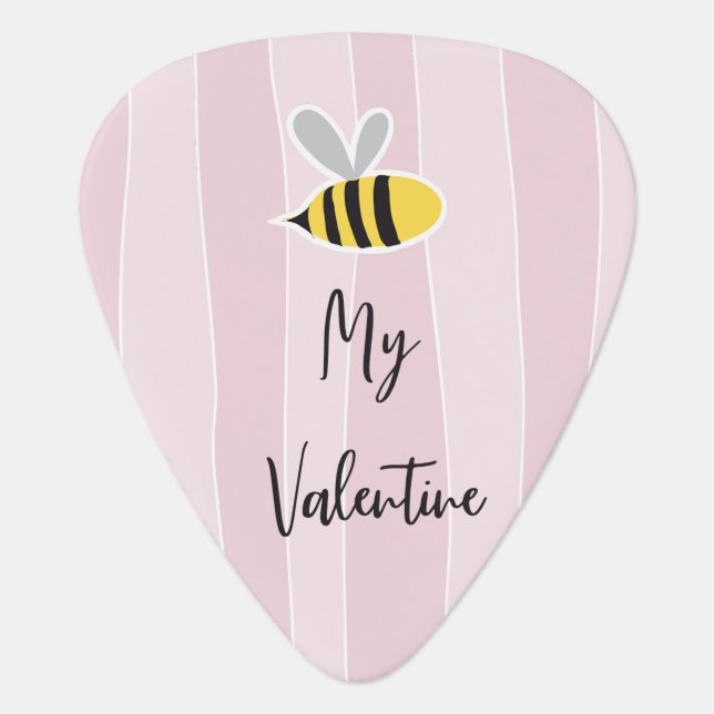 Cute Lovely Cartoon Bee Confession Gifts Guitar Pick (Front)