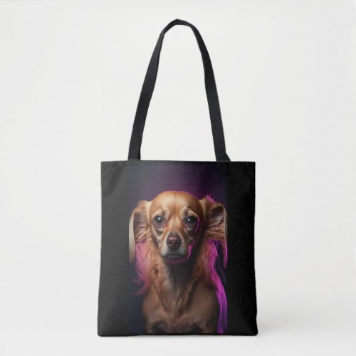 Cute lovely dog in a two_sided tote bag